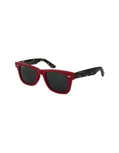 Ray Ban Rb2140 1243p2 Wayfarer Polarizado Ciruela Rojo Carey