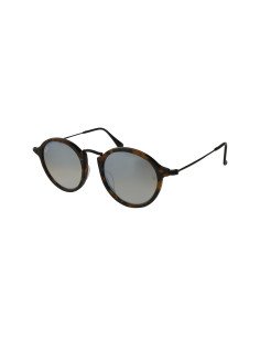 Ray Ban Rb2447 1157/9u Round Fleck Plata Espejo Carey