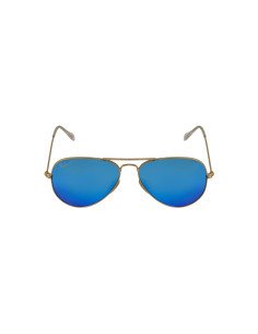 Ray Ban Rb3025 112/4l Aviator Azul Espejo Polarizado Dorado