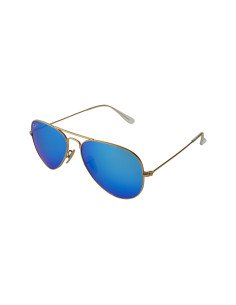 Ray Ban Rb3025 112/4l Aviator Azul Espejo Polarizado Dorado