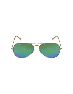 Ray Ban Rb3025 112/p9 Aviator Polarizado Verde Espejo Dorado
