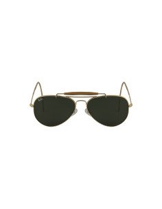 Ray Ban RB3030 L0216 Aviator outdoorsman Dorado G-15 Cola de rata