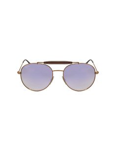 Ray Ban Rb3540 198/7x Round Double Bridge Lila Espejo Bronce