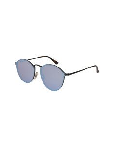 Ray Ban Rb3574n 153/7v Round Metal Blaze Azul Espejo Negro