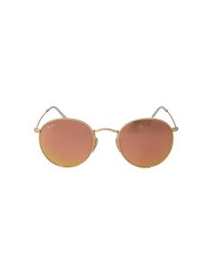 Ray Ban Rb3447 112/z2 Round Metal Rosa Espejo Dorado