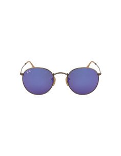 Ray Ban Rb3447 167/1M Round Metal Morado Espejo Bronce Original