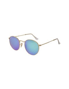 Ray Ban Rb3447 P 112/p9 Round Metal Polarizado Verde Espejo