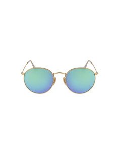 Ray Ban Rb3447 P 112/p9 Round Metal Polarizado Verde Espejo