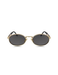Prada SPR 65ZS ZVN-09T Oval Shape Pale Gold Dark Grey