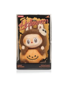 Pop Mart Labubu Halloween Sitting Pumpkin Vinyl Plush Pendant