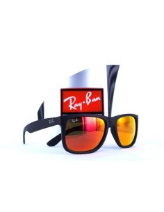 Ray Ban Rb4165 622/6q Justin Rojo Espejo Negro Original