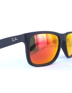 Ray Ban Rb4165 622/6q Justin Rojo Espejo Negro Original