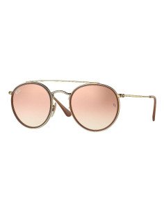 Ray Ban Rb3647n 001/7o Round Double Bridge Rosa Espejo Dorad