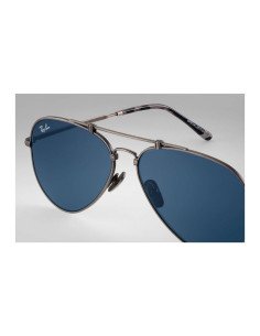 Ray Ban Rb8125 9138t0 Aviator Titanium Blue Classic Pewter