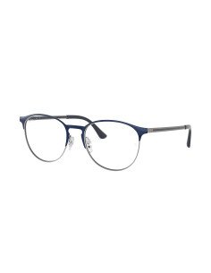 Ray Ban Oftalmico Rb6375 2981 Round Metal Azul Plateado