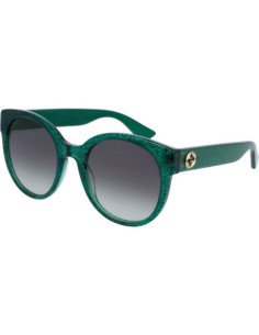Gucci Gg0035s 006 Round Shape Verde Brillante Gris degradado