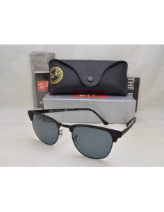 Ray Ban Rb3716 186/r5 Clubmaster Metal Negro Matte Gris