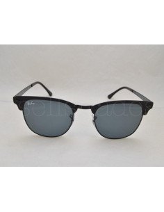 Ray Ban Rb3716 186/r5 Clubmaster Metal Negro Matte Gris