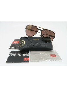 Ray Ban Rb4320-CH 710/6B Aviator Chromance Carey Cafe Espejo