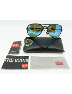 Ray Ban Rb4320-CH 601-S/A1 Aviator Chromance Azul Espejo Negro